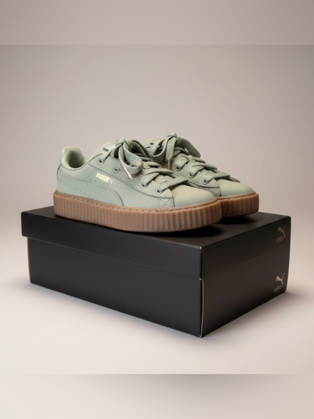 PUMA FENTY X Creper Phatty Nubuck Women’s 7 Sneakers Green